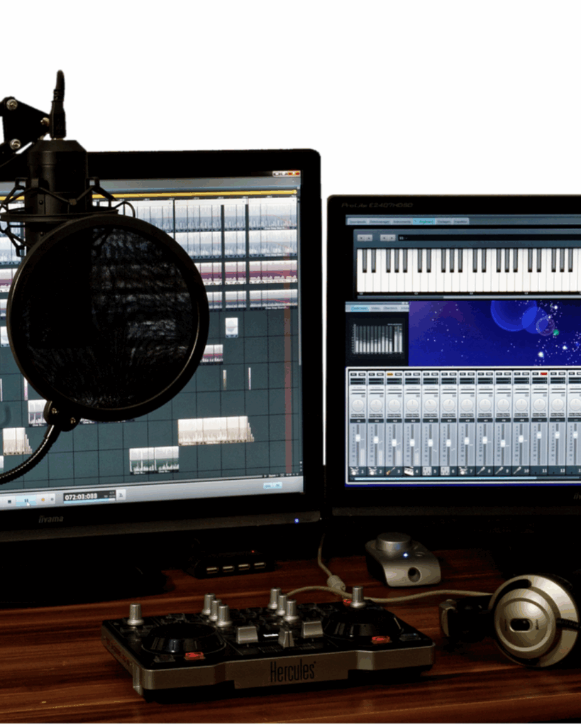 music studio recording setup